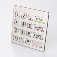 Claviers et pavés numériques métalliques personnalisés 4x4 en acier inoxydable, étanches IP65, durables, pour contrôle d'accès extérieur et usage industriel