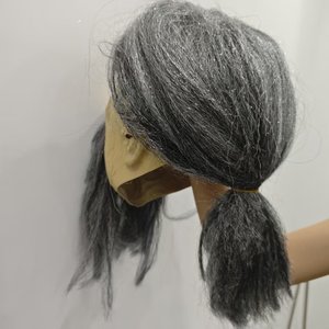 <span class=keywords><strong>Masque</strong></span> d'homme âgé effrayant pour Halloween, en <span class=keywords><strong>latex</strong></span>, visage d'horreur <span class=keywords><strong>avec</strong></span> de longs <span class=keywords><strong>cheveux</strong></span> et une barbe, accessoire de costume <span class=keywords><strong>réaliste</strong></span> pour fête - Product Image 6