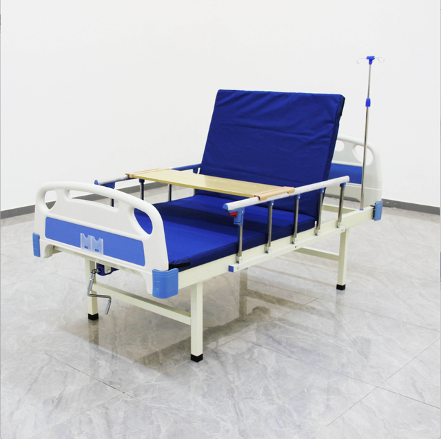 Hospital Furniture 1 Functions Crank Manual Metal Hospital Bed Medical Care Patient Use Hospital Bed for Patient