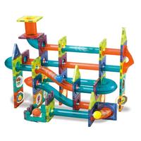 Jeu de société STEM 96 pièces : Circuit de billes magnétique avec blocs de construction et rails pour une jouissance imaginative