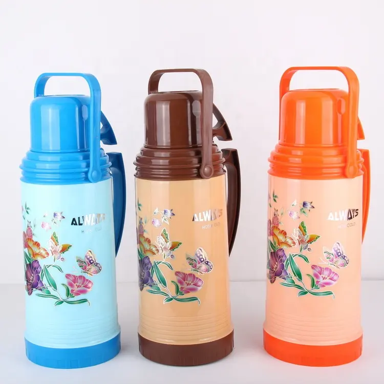2L Vacuum Insulated Keep Hot Tea Water Bottle Flask Glass Thermos