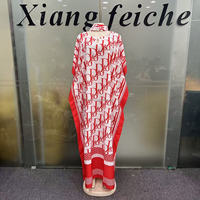 Nouvelle Robe Femme Élégante Grande Taille 2026, Style Décontracté, Col Ample, Boutons Ajustables, Imprimé Ethnique, Boubou Kaftan Africain avec Lettres