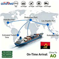 Transport de fret porte-à-porte, livraison importée par avion vers l'Angola, livraison de produits, agent d'expédition FBA, fret