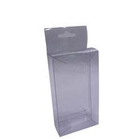 Boîte en plastique transparente de PVC avec le ruban pour l'emballage de cadeau avec la base élégante de carton
