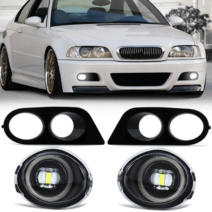 Luz Antiniebla LED para Parachoques Delantero para <span class=keywords><strong>BMW</strong></span> E39 M5 2001 2002 2003 <span class=keywords><strong>E46</strong></span> Serie 3 5 M3 2002 2003 2004 2005 2006, Lente <span class=keywords><strong>de</strong></span> Faro Antiniebla - Product Image 1