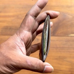 Luxury Slim Metallic Leather Business <b>Card</b> <b>Holder</b> with RFID Protection and Custom Logo in the Shape of Underwear - Product Image 3