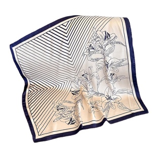 Hoshom Wholesale 100% Mulberry Head Designer Customized Packaging Women Luxury Custom Printing Boxes Bag Ornament Silk <strong>Scarf</strong> - Product Image 5