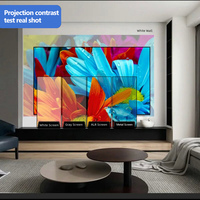 Écran de projection à cadre fixe de 100, 120 et 150 pouces, 4K HD ALR, écran de projection gris cristal pour projecteurs à courte et longue portée
