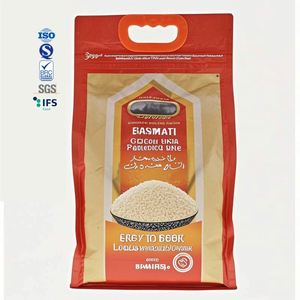 Custom Different Types Rice <b>Packaging</b> <b>Bags</b> 1Kg 2Kg 5Kg 10Kg Zipper Reseal Laminated Moisture Proof with Handle for Chewing Gum - Product Image 4