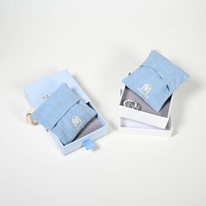 GLAMPKG New Eco-Friendly Linen Cotton Jewelry Custom Size for Earrings Necklace Ring Can Be CustomizeJewelry Gift Bag Packaging - Product Image 2