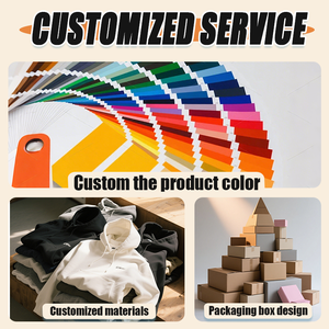 Custom Streetwear Pullover Hoodie Oversized Boxy Zip Patrón Recortado Diseño Baggy Sturdy Winter Hoodie - Product Image 5