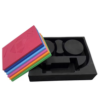 Insert en mousse pour boîte à outils personnalisée, mousse EVA noire haute densité pour l'organisation des tiroirs de rangement de matériel