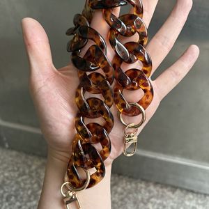 สายโซ่อะคริลิคสีน้ำตาลมีสไตล์ตะขอทองอเนกประสงค์กระเป๋าแฟชั่นเปลี่ยนโซ่หลายสไตล์อุปกรณ์เสริมกระเป๋า DIY - Product Image 6