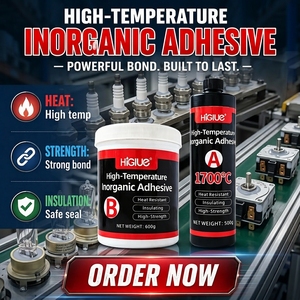 Adesivo Inorganico HiGlue Resistente alle Alte Temperature 1700 ° Colla Ceramica Isolante ad Alta Resistenza <span class=keywords><strong>C</strong></span> - Product Image 1