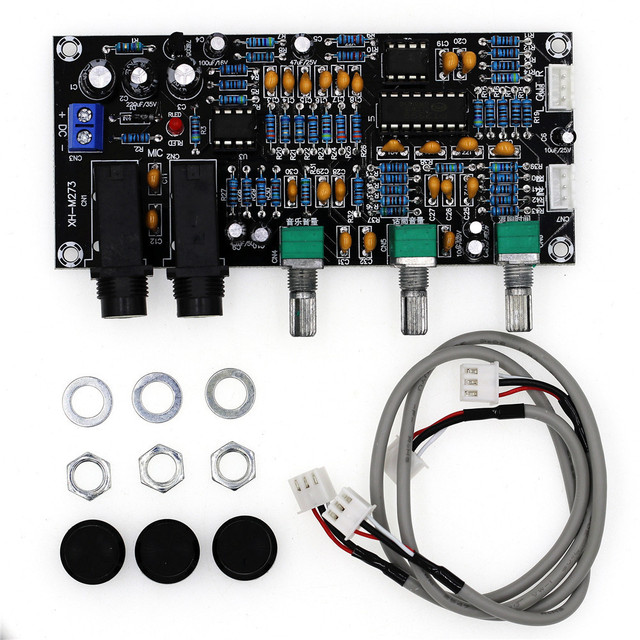 XH-M273 Karaoke Reverb Microphone Amplifier Power Amplifier Board with DC12-24V for K Song Singing
