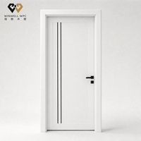 Porte intérieure assemblée en WPC, étanche, anti-termites, insonorisée, pour chambre, salle de bain, hôtel, appartement, résidence au Moyen-Orient