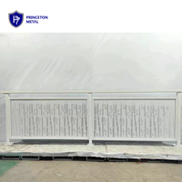 Système de main courante en aluminium continu moderne avec lattes horizontales pour balcon, terrasse, escalier ou balustrade de sol