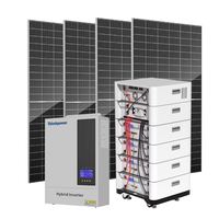 5Kw 10Kw 20Kw sur le système d'alimentation triphasé de panneau solaire du réseau 380V système d'énergie solaire pour la maison
