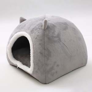 Casa para Gatos Plegable con Diseño Adorable, de Terciopelo de Cordero, Cálida, Ligera, Desmontable, Nido Portátil para Mascotas, Suave y Afelpado - Product Image 4