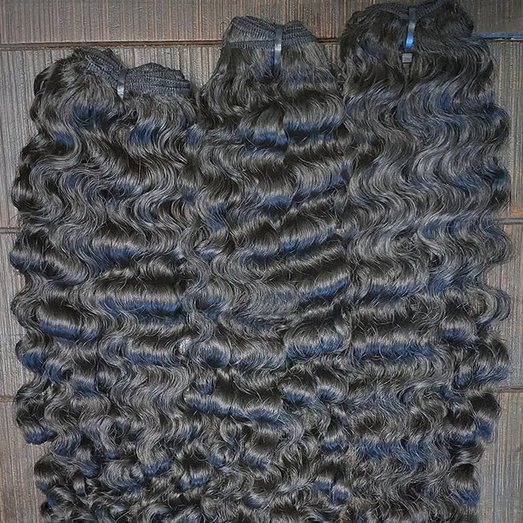 Sample Order Super Double Drawn Human Hair Bundles Burmese Curly cuticle aligned raw vietnamese hair bundles