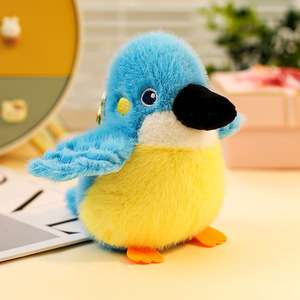 Nuovo Portachiavi Peluche a Forma di Piccolo Pappagallo Carino, Morbido Ciondolo per Zaino Imbottito in Cotone PP, Ottimo Come Regalo - Product Image 3