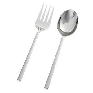 Juego de Servidores de Ensalada de Cerámica Ecológicos, Cubiertos de Acero Inoxidable, Utensilios Brillantes y Pulidos para el Hogar, Niños, Hoteles, Bodas, Premium - Product Image 1