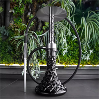 Panci Hookah Stainless Steel geometri, dengan desain sarang lebah berongga dengan kotak hadiah