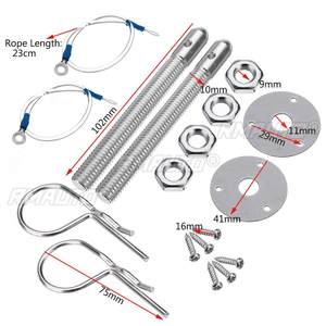 2/4 sets Kit de Bloqueo Universal de Acero Inoxidable Estilo Racing para Capó de Coche - Product Image 2