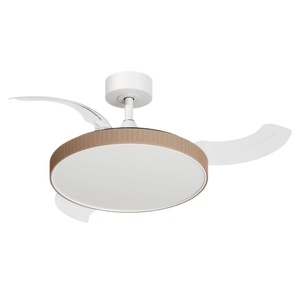 Bestselling product: 42 inch invisible blade <b>ceiling</b> fan <b>light</b> with white and black decorative lampshade for home use - Product Image 1