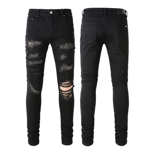 Yeni denim erkek pantolon eğilim siyah su geçirmez ince yüksek belli denim <span class=keywords><strong>chaps</strong></span> erkekler