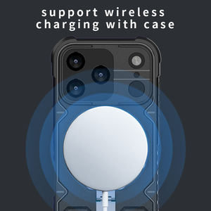 Stevige beschermende 2-in-1 telefoonhoes voor heren, geschikt voor buitengebruik, met duurzame ringstandaard van legering voor iPhone 17 16 15 14 Pro Max Air - Product Image 5