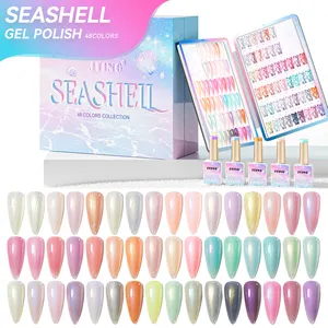 Set de 48 colores de esmalte de uñas de gel, caja de esmaltes de gel de verano
