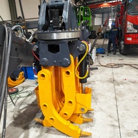 Grue de récupération de matériaux robuste de 6 m, capacité de 3500 kg, pour le recyclage des métaux ferreux, avec rotation à 360 degrés et cabine d'opérateur