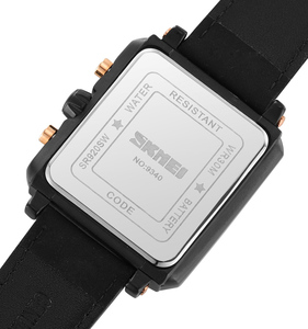 Skmei 9340 moda cara personalizada hombre <span class=keywords><strong>reloj</strong></span> de cuarzo agradable correa de cuero genuino 3 diales cronómetro personaje <span class=keywords><strong>reloj</strong></span> de negocios - Product Image 3