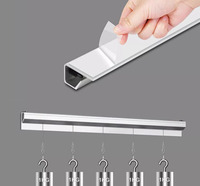 Porte-cartes mural de 20 cm, support commercial pour billets et chèques, rail en alliage d'aluminium de 20 pouces pour billets et documents