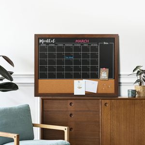 Calendario de Pizarra y Tablero de <span class=keywords><strong>Corcho</strong></span> Combinados, Tablero de Anuncios de 18 x 24 Pulgadas, Calendario Magnético de Pizarra para Pared - Product Image 2