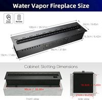 Cheminée électrique à vapeur d'eau Kalsubo intégrée de 39,37 pouces, coque en acier inoxydable, couleur réglable, flamme atomisée intelligente