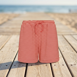 Pantalones Cortos de Verano para Hombre, de Tela No Tejida, con Estampado Digital a Rayas, Cintura Alta, Finos, Holgados, Casuales, Talla Grande, de Secado Rápido, para el Hogar, Playa o Dormir - Product Image 3