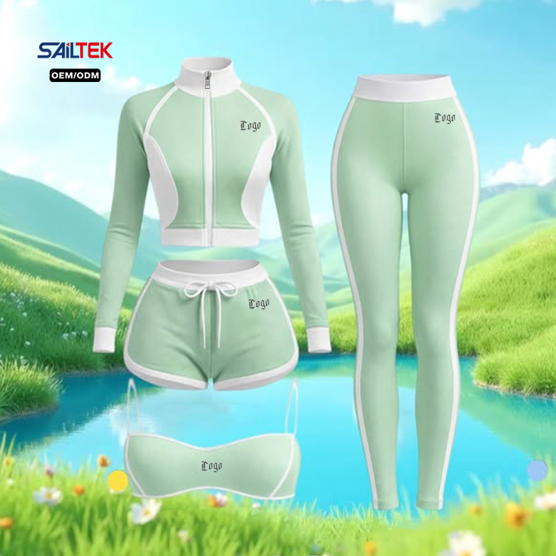 Custom Color Block Slim Fit Stand Collar Long Sleeve Workout Top Quick Dry Sports Coat Women Gym Zipper Yoga Training Jacket