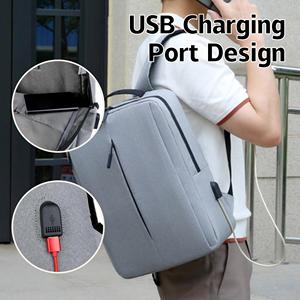 カスタム軽量ノートパソコンバックパックシンプルデザインUSB機能ストラップ付き防水カジュアルビジネス使用工場卸売 - Product Image 4