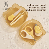 Ensemble de coupe-ongles pour bébé Longhui, design anti-coupure sûr, ciseaux à ongles en acier inoxydable, outil de protection des mains pour nouveau-né