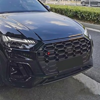 Grille avant supérieure noire brillante modifiée pour Audi Q5 2021-2025, style nid d'abeille SQ5, nouvelle, directement de l'usine