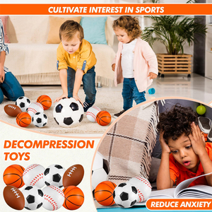 4 "thêm lớn thể thao căng thẳng quả bóng số lượng lớn PU bóp bọt quả bóng bóng bóng rổ bóng chày bóng đá bóng đá đồ chơi cho căng thẳng cứu trợ thể thao - Product Image 3