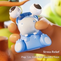 Vente en gros transfrontalière de jouets anti-stress adorables à grands yeux, souples et compressibles, figurines d'animaux en plastique décoratives pour la décompression