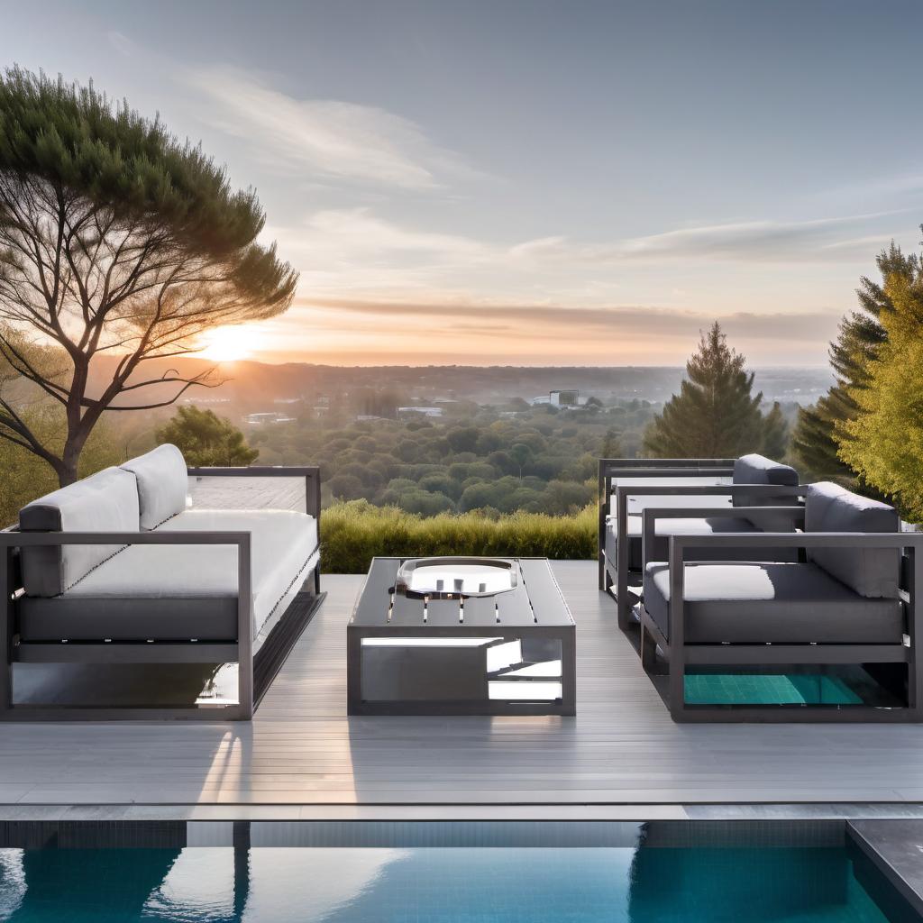 Wholesale Modern garden sofas chair set Aluminium outdoor furniture