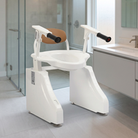 Chaise de toilette et de douche Ucom UC-TL-18-A1 avec roulettes pour personnes handicapées et personnes âgées, sécurité garantie
