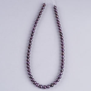 Lila Runde Form Natürliche Süßwasserperlen-Strang Sehr Gute Qualität für Schmuckherstellung - Product Image 5