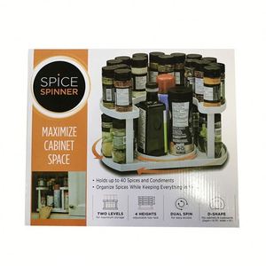 Rotatable Spice Organizer Lazy Susan Turntable Dual Spin Turntables - Product Image 4