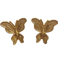 Poignée de meuble en laiton en forme de papillon, bouton décoratif pour tiroir, quincaillerie de placard, style pastoral, pour mobilier de maison