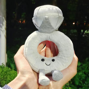 Romantik yenilik elmas yüzük peluş oyuncak, sevgililer günü yaratıcı peluş oyuncak erkekler için - Product Image 4